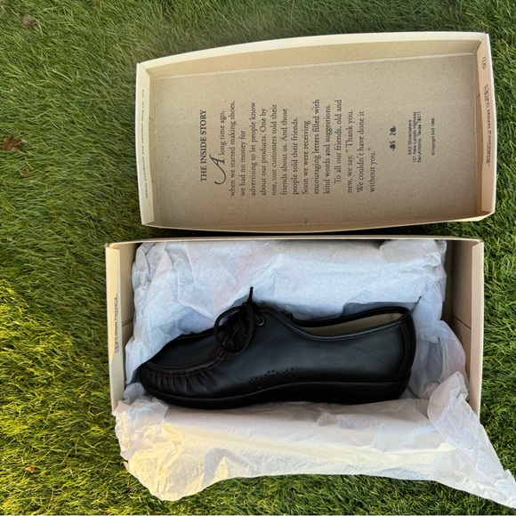 SAS Siesta Black Leather Women’s Shoes Size 7.5M Brand New in Box - Picture 5 of 16